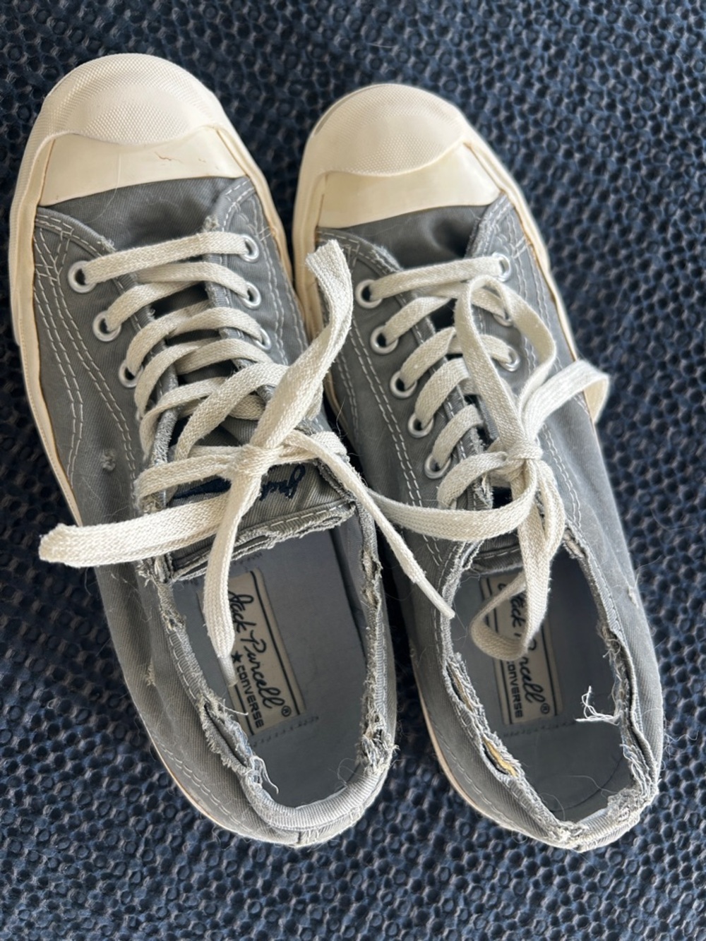 Converse Light Gray Low-Top Canvas Sneakers with White Soles